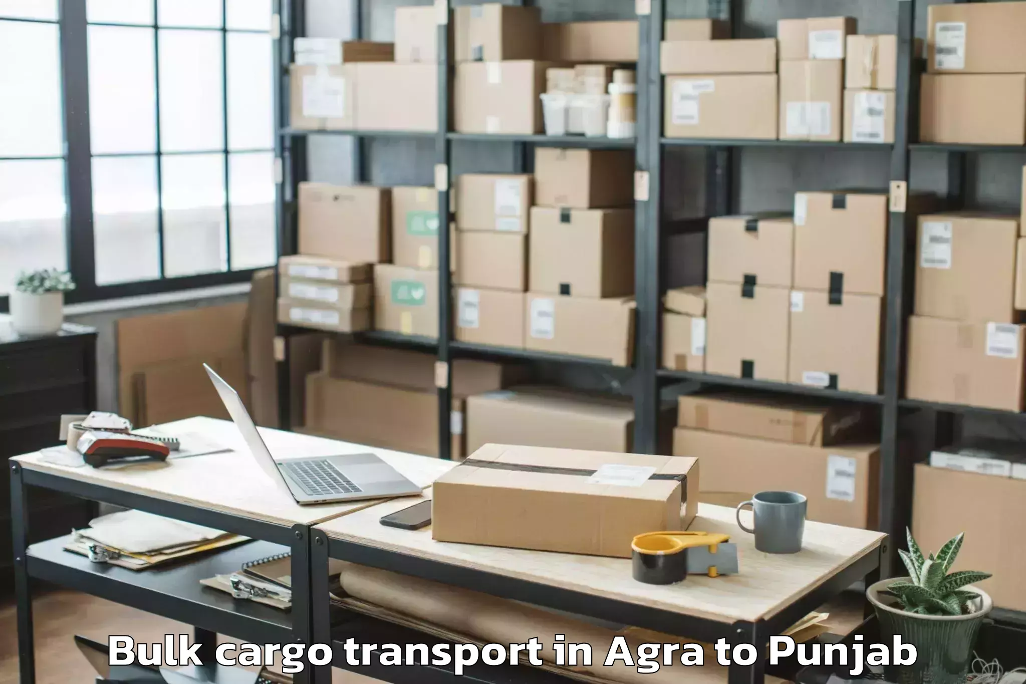 Top Agra to Vr Mall Punjab Bulk Cargo Transport Available